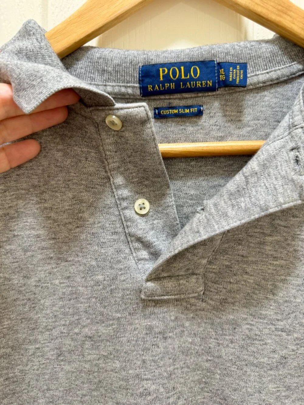 Polo Ralph Lauren Men's CottonCustom Fit Polo Shirt Size XL  Grey Casual